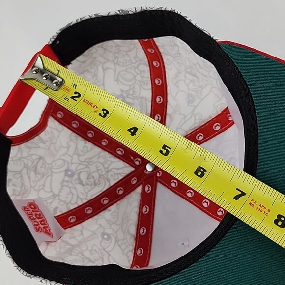Nintendo Super Mario Snapback Adjustable Hat Cap Red White OS Fits Most - Picture 16 of 16